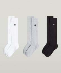 G-STAR | Sloughy Socks 3-Pack/ワンポイントロゴソックス3枚組(ソックス/靴下)