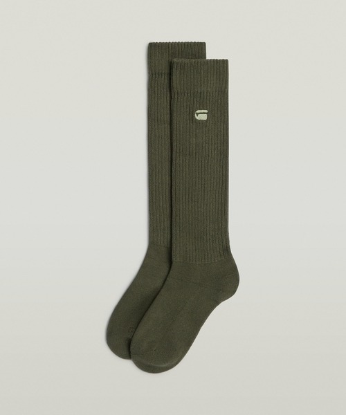 G-STAR(ジースター)の「Sloughy Socks 3-Pack/ワンポイントロゴソックス3枚組(ソックス/靴下・メンズ・グリーン系その他/ホワイト系その他・39-42)」の11枚目の写真