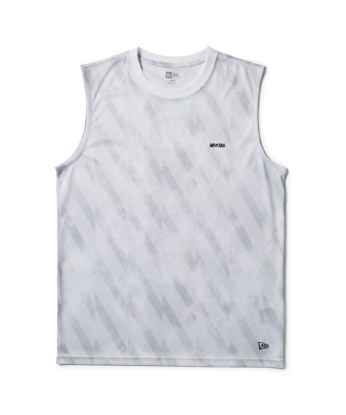 NEW ERA(ニューエラ)の「【NEW ERA】スリーブレス テックTシャツ タイダイ Allover Wordmark Logo(Tシャツ/カットソー・メンズ・ホワイト/ブルーグレー/ブラック・L/M)」の2枚目の写真