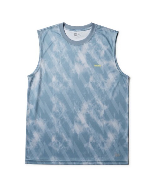 NEW ERA(ニューエラ)の「【NEW ERA】スリーブレス テックTシャツ タイダイ Allover Wordmark Logo(Tシャツ/カットソー・メンズ・ホワイト/ブルーグレー/ブラック・L/M)」の3枚目の写真