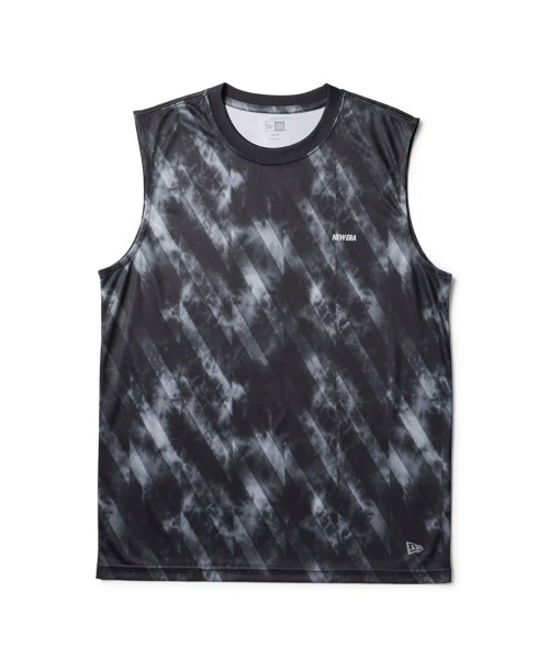 NEW ERA(ニューエラ)の「【NEW ERA】スリーブレス テックTシャツ タイダイ Allover Wordmark Logo(Tシャツ/カットソー・メンズ・ホワイト/ブルーグレー/ブラック・L/M)」の1枚目の写真