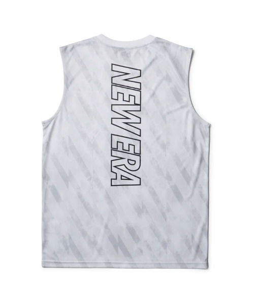 NEW ERA(ニューエラ)の「【NEW ERA】スリーブレス テックTシャツ タイダイ Allover Wordmark Logo(Tシャツ/カットソー・メンズ・ホワイト/ブルーグレー/ブラック・L/M)」の5枚目の写真