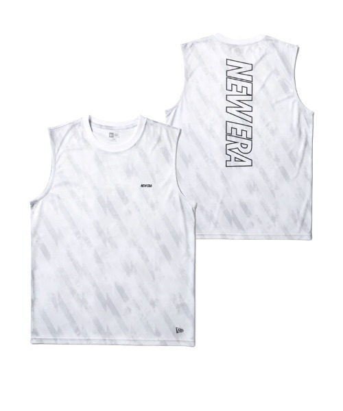 NEW ERA(ニューエラ)の「【NEW ERA】スリーブレス テックTシャツ タイダイ Allover Wordmark Logo(Tシャツ/カットソー・メンズ・ホワイト/ブルーグレー/ブラック・L/M)」の10枚目の写真