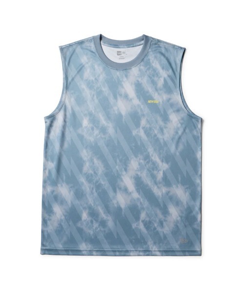 NEW ERA(ニューエラ)の「【NEW ERA】スリーブレス テックTシャツ タイダイ Allover Wordmark Logo(Tシャツ/カットソー・メンズ・ホワイト/ブルーグレー/ブラック・L/M)」の11枚目の写真
