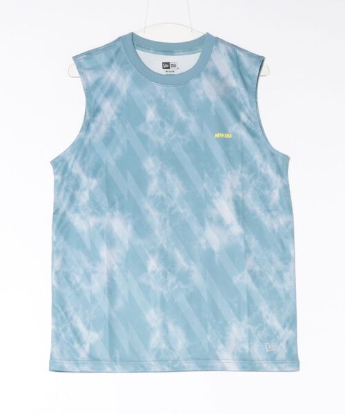 NEW ERA(ニューエラ)の「【NEW ERA】スリーブレス テックTシャツ タイダイ Allover Wordmark Logo(Tシャツ/カットソー・メンズ・ホワイト/ブルーグレー/ブラック・L/M)」の19枚目の写真