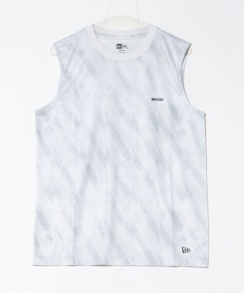 NEW ERA(ニューエラ)の「【NEW ERA】スリーブレス テックTシャツ タイダイ Allover Wordmark Logo(Tシャツ/カットソー・メンズ・ホワイト/ブルーグレー/ブラック・L/M)」の20枚目の写真