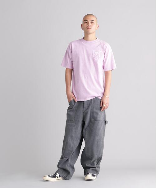MANASTASH（マナスタッシュ）の「MANASTASH/マナスタッシュ/PUMICE TEE RAW EDGE LOGO（Tシャツ/カットソー・メンズ・ホワイト/ピンク/ブラック・M/XL/L/S）」の19枚目の写真