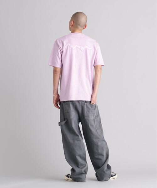 MANASTASH（マナスタッシュ）の「MANASTASH/マナスタッシュ/PUMICE TEE RAW EDGE LOGO（Tシャツ/カットソー・メンズ・ホワイト/ピンク/ブラック・M/XL/L/S）」の20枚目の写真