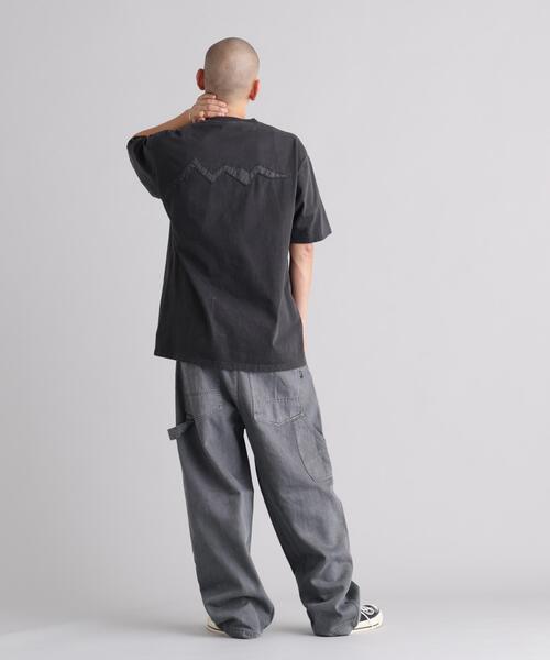 MANASTASH（マナスタッシュ）の「MANASTASH/マナスタッシュ/PUMICE TEE RAW EDGE LOGO（Tシャツ/カットソー・メンズ・ホワイト/ピンク/ブラック・M/XL/L/S）」の15枚目の写真