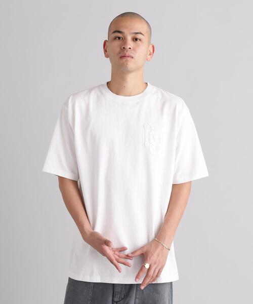 MANASTASH（マナスタッシュ）の「MANASTASH/マナスタッシュ/PUMICE TEE RAW EDGE LOGO（Tシャツ/カットソー・メンズ・ホワイト/ピンク/ブラック・M/XL/L/S）」の7枚目の写真