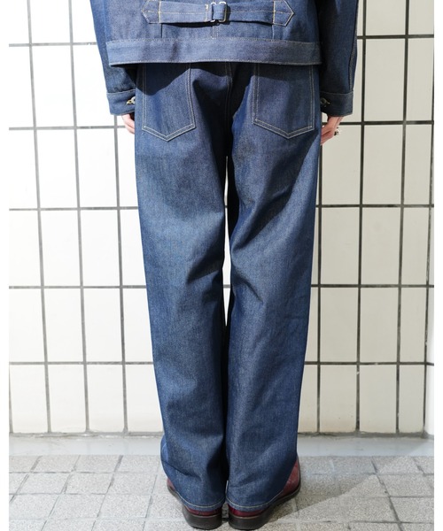 PENNEYS(ぺニーズ)の「PENNY’S FOREMOST ぺニーズフォアモスト / WWⅡ5POCKET WIDE PANT(デニムパンツ・メンズ・インディゴブルー・30inch/32inch/34inch)」の5枚目の写真