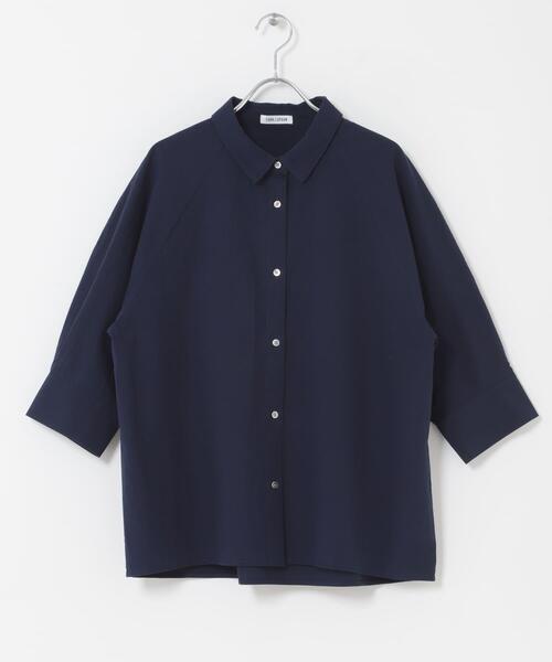 FORK&SPOON（フォークアンドスプーン）の「FORK&SPOON　レギュラーカラーバレルシャツ（シャツ/ブラウス・レディース・ネイビー/チェック/オフホワイト・1）」の3枚目の写真