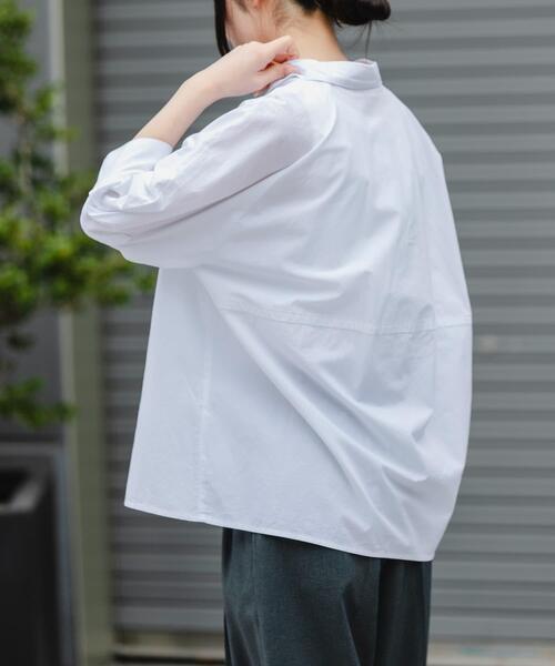 FORK&SPOON（フォークアンドスプーン）の「FORK&SPOON　レギュラーカラーバレルシャツ（シャツ/ブラウス・レディース・ネイビー/チェック/オフホワイト・1）」の8枚目の写真