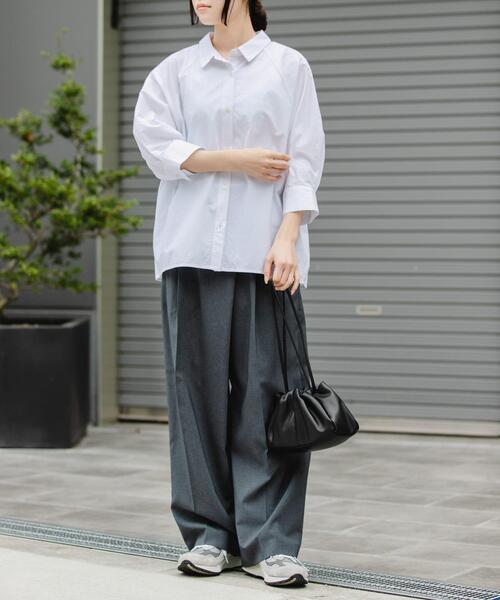 FORK&SPOON（フォークアンドスプーン）の「FORK&SPOON　レギュラーカラーバレルシャツ（シャツ/ブラウス・レディース・ネイビー/チェック/オフホワイト・1）」の10枚目の写真