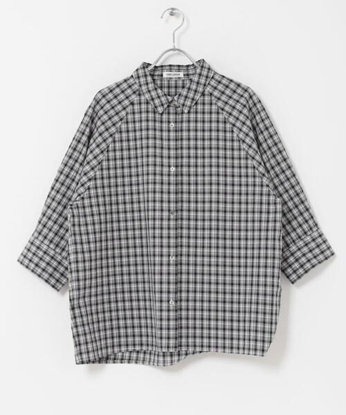 FORK&SPOON（フォークアンドスプーン）の「FORK&SPOON　レギュラーカラーバレルシャツ（シャツ/ブラウス・レディース・ネイビー/チェック/オフホワイト・1）」の22枚目の写真