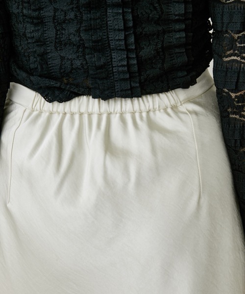 FUULLY STUDIO（フーリィーステューディオ）の「サテンマーメイドスカート（スカート・レディース・アイボリー/ブラック・FREE）」の13枚目の写真