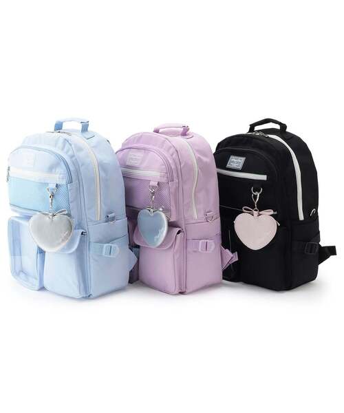 mezzo piano Junior（メゾピアノジュニア）の「【撥水】チャームつきクリアポケットリュック　20L（バックパック/リュック・キッズ・ライトブルー/ブラック/パープル・F）」の19枚目の写真