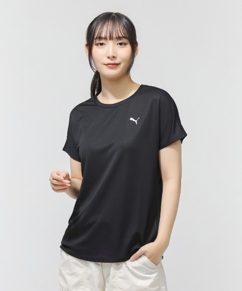 PUMA（プーマ）の「プーマ PUMA ESS ACTIVE SS Tシャツ（Tシャツ/カットソー・レディース・ブラック/ブルー・S/M/L/XL）」の2枚目の写真