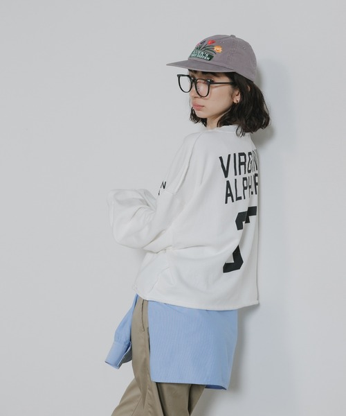 Chick(チック)の「Used Like Print Design Cropped Sweatshirt / ユーズドライク プリントデザイン クロップドスウェット 2026年 夏 夏服(スウェット・レディース・ホワイト/ベージュ・FREE)」の21枚目の写真