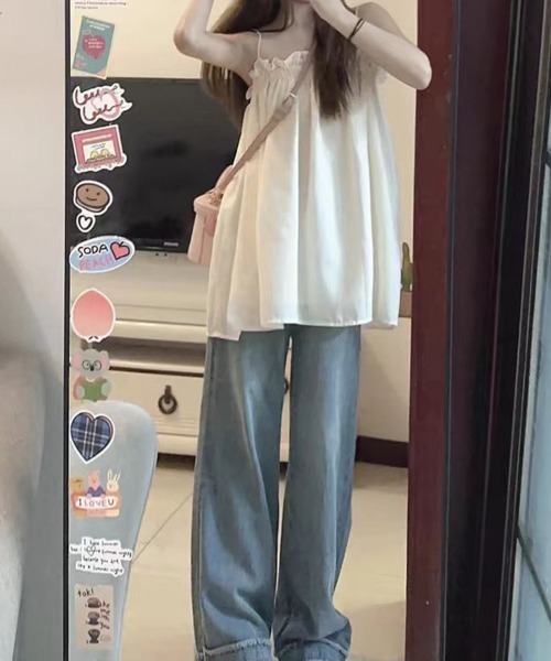 SallyLunn(サリーラン)の「【甘すぎないフェミニン】ギャザーキャミチュニック(その他トップス・レディース・アイボリー・MEDIUM/LARGE)」の3枚目の写真