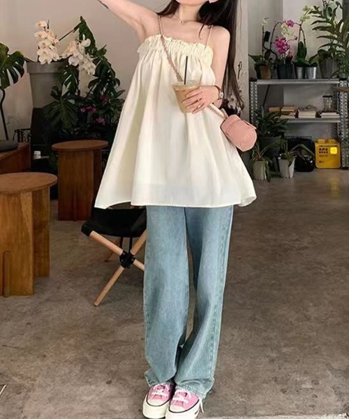 SallyLunn(サリーラン)の「【甘すぎないフェミニン】ギャザーキャミチュニック(その他トップス・レディース・アイボリー・MEDIUM/LARGE)」の7枚目の写真