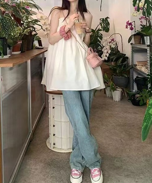SallyLunn(サリーラン)の「【甘すぎないフェミニン】ギャザーキャミチュニック(その他トップス・レディース・アイボリー・MEDIUM/LARGE)」の8枚目の写真