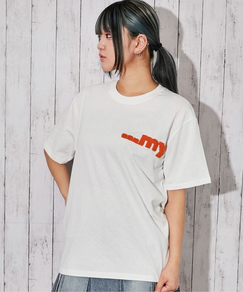 GORGE(ゴージ)の「《アニマルキャラクター・サガラ刺繍ロゴ》Tシャツ/ストリート/春夏/全4色(Tシャツ/カットソー・レディース・オフホワイト/グリーン/ライトグレー/チャコール・F)」の12枚目の写真