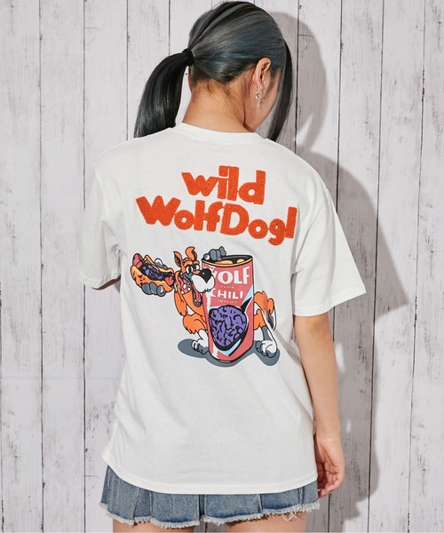 GORGE(ゴージ)の「《アニマルキャラクター・サガラ刺繍ロゴ》Tシャツ/ストリート/春夏/全4色(Tシャツ/カットソー・レディース・オフホワイト/グリーン/ライトグレー/チャコール・F)」の7枚目の写真