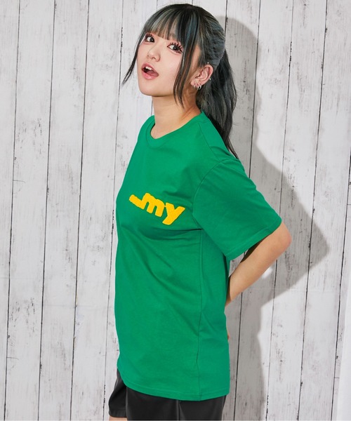GORGE(ゴージ)の「《アニマルキャラクター・サガラ刺繍ロゴ》Tシャツ/ストリート/春夏/全4色(Tシャツ/カットソー・レディース・オフホワイト/グリーン/ライトグレー/チャコール・F)」の21枚目の写真