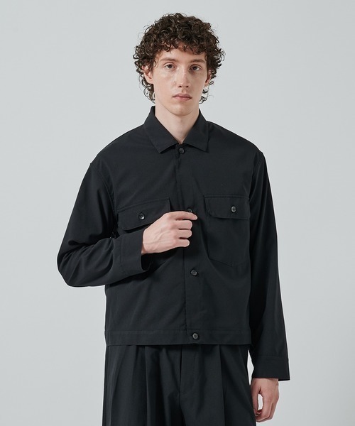 markaware（マーカウェア）の「【MARKAWARE】別注  W POCKET SHIRT JACKET（ブルゾン・メンズ・ブラック/ダークグレー・2/1）」の2枚目の写真
