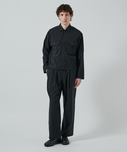 markaware（マーカウェア）の「【MARKAWARE】別注  W POCKET SHIRT JACKET（ブルゾン・メンズ・ブラック/ダークグレー・2/1）」の4枚目の写真