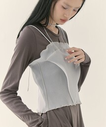 STUDIOUS（ステュディオス）の「【kotohayokozawa/コトハヨコザワ】《STUDIOUS別注》SHEER CAMISOLE/シアーキャミソール/ウォッシャブル（キャミソール）」