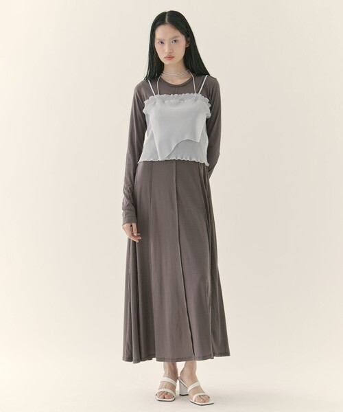 kotohayokozawa（コトハヨコザワ）の「【kotohayokozawa/コトハヨコザワ】《STUDIOUS別注》SHEER CAMISOLE/シアーキャミソール/ウォッシャブル（キャミソール・レディース・グレー/ブラック/グリーン/ピンク・FREE）」の18枚目の写真