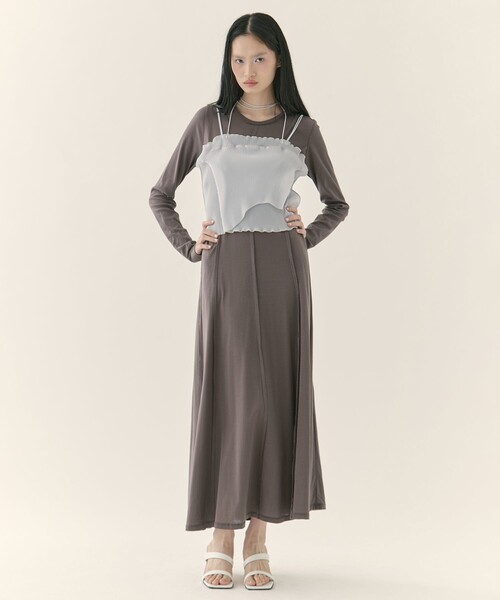 kotohayokozawa（コトハヨコザワ）の「【kotohayokozawa/コトハヨコザワ】《STUDIOUS別注》SHEER CAMISOLE/シアーキャミソール/ウォッシャブル（キャミソール・レディース・グレー/ブラック/グリーン/ピンク・FREE）」の19枚目の写真