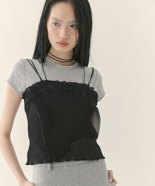kotohayokozawa STUDIOUS別注　SHEER CAMISOLE kotohayokozawa/コトハヨコザワ】《STUDIOUS別注》SHEER CAMISOLE