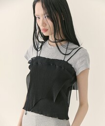 STUDIOUS（ステュディオス）の「【kotohayokozawa/コトハヨコザワ】《STUDIOUS別注》SHEER CAMISOLE/シアーキャミソール/ウォッシャブル（キャミソール）」