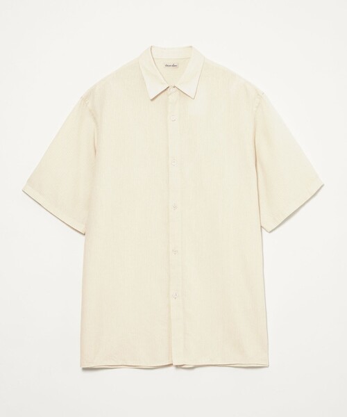 Steven Alan(スティーブンアラン)の「<Steven Alan> ドビー レギュラーカラー ショートスリーブ シャツ BOX(シャツ/ブラウス・メンズ・ナチュラル/グレー・XL/L/M/S)」の2枚目の写真