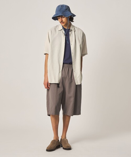 Steven Alan(スティーブンアラン)の「<Steven Alan> ドビー レギュラーカラー ショートスリーブ シャツ BOX(シャツ/ブラウス・メンズ・ナチュラル/グレー・XL/L/M/S)」の3枚目の写真