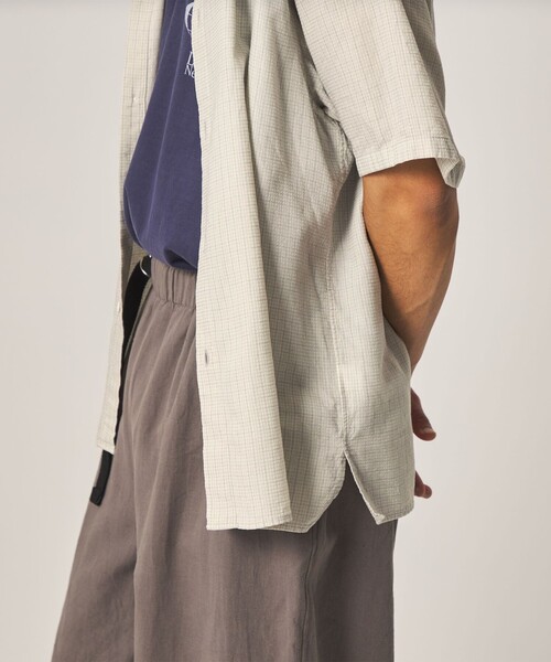 Steven Alan(スティーブンアラン)の「<Steven Alan> ドビー レギュラーカラー ショートスリーブ シャツ BOX(シャツ/ブラウス・メンズ・ナチュラル/グレー・XL/L/M/S)」の6枚目の写真
