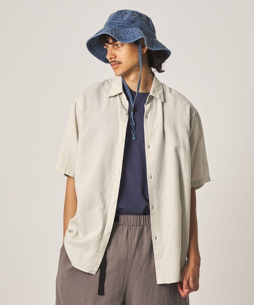 Steven Alan(スティーブンアラン)の「<Steven Alan> ドビー レギュラーカラー ショートスリーブ シャツ BOX(シャツ/ブラウス・メンズ・ナチュラル/グレー・XL/L/M/S)」の7枚目の写真