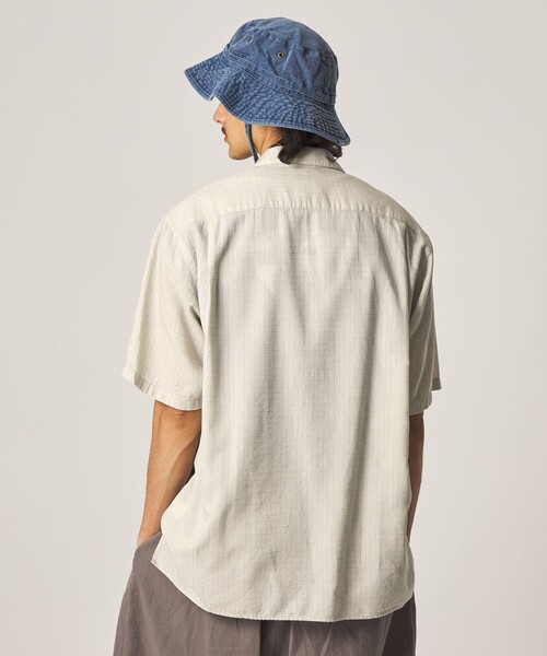 Steven Alan(スティーブンアラン)の「<Steven Alan> ドビー レギュラーカラー ショートスリーブ シャツ BOX(シャツ/ブラウス・メンズ・ナチュラル/グレー・XL/L/M/S)」の9枚目の写真