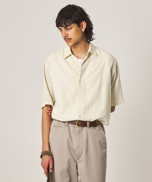 Steven Alan(スティーブンアラン)の「<Steven Alan> ドビー レギュラーカラー ショートスリーブ シャツ BOX(シャツ/ブラウス・メンズ・ナチュラル/グレー・XL/L/M/S)」の14枚目の写真