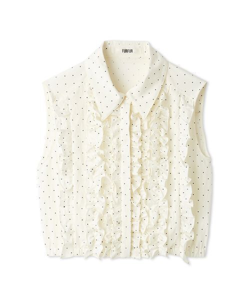 FURFUR（ファーファー）の「ノースリーブフリルブラウス（シャツ/ブラウス・レディース・ネイビー/ブルー/ホワイト・F）」の20枚目の写真