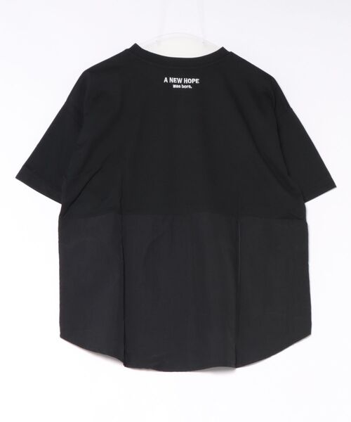 INTERPLANET(インタープラネット)の「BACK布帛切替ロゴT(Tシャツ/カットソー・レディース・ベージュ/オフホワイト/ブラック・FREE)」の4枚目の写真
