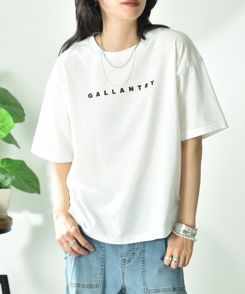 INTERPLANET(インタープラネット)の「BACK布帛切替ロゴT(Tシャツ/カットソー・レディース・ベージュ/オフホワイト/ブラック・FREE)」の9枚目の写真