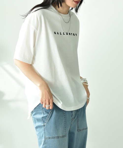 INTERPLANET(インタープラネット)の「BACK布帛切替ロゴT(Tシャツ/カットソー・レディース・ベージュ/オフホワイト/ブラック・FREE)」の10枚目の写真