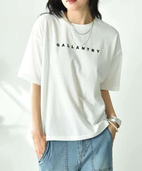 INTERPLANET(インタープラネット)の「BACK布帛切替ロゴT(Tシャツ/カットソー・レディース・ベージュ/オフホワイト/ブラック・FREE)」の13枚目の写真
