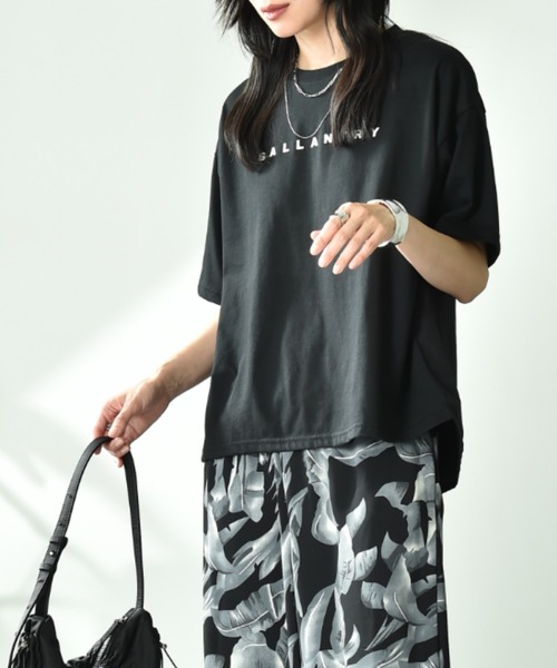 INTERPLANET(インタープラネット)の「BACK布帛切替ロゴT(Tシャツ/カットソー・レディース・ベージュ/オフホワイト/ブラック・FREE)」の16枚目の写真
