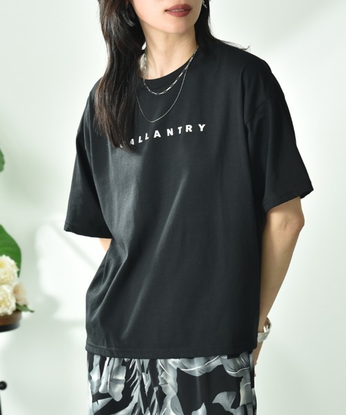 INTERPLANET(インタープラネット)の「BACK布帛切替ロゴT(Tシャツ/カットソー・レディース・ベージュ/オフホワイト/ブラック・FREE)」の18枚目の写真