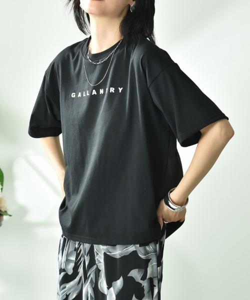 INTERPLANET(インタープラネット)の「BACK布帛切替ロゴT(Tシャツ/カットソー・レディース・ベージュ/オフホワイト/ブラック・FREE)」の20枚目の写真